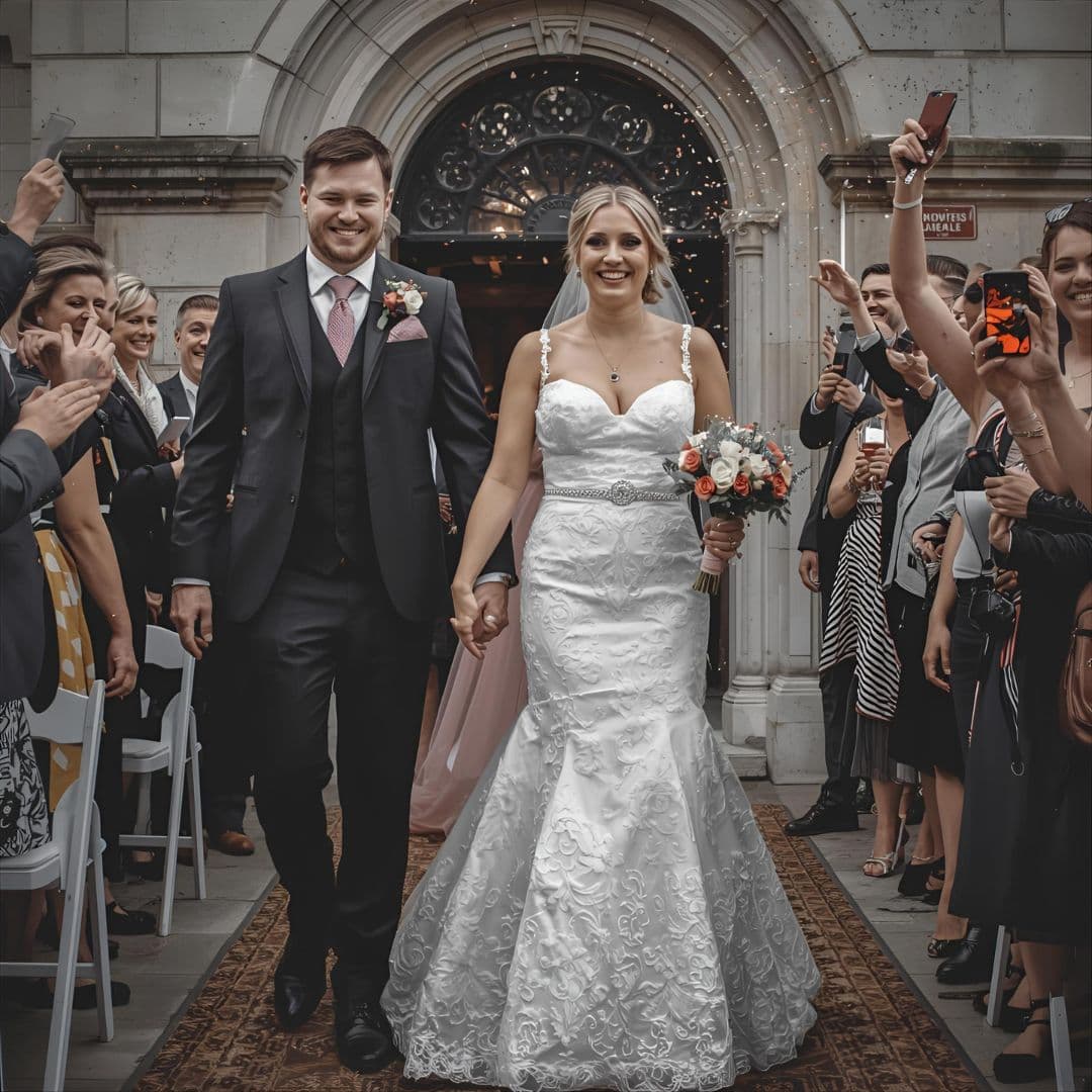 Joyful moment at an event